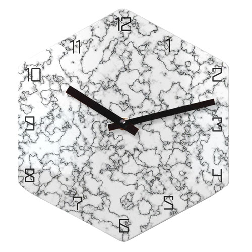 리플렉스 6각 마블메이즈 무소음 아크릴 벽시계 OLD12