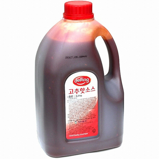 백호식품 델링고추핫소스 3.4kg
