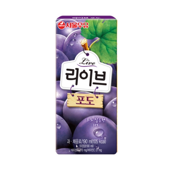  서울우유 리이브 포도 190ml [24개]
