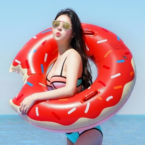 케이에스몰 써니워터 딸기 도넛 튜브 100cm