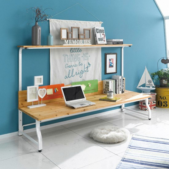 아름이와다움이 나르샤 소나무원목 스틸 선반 좌식책상