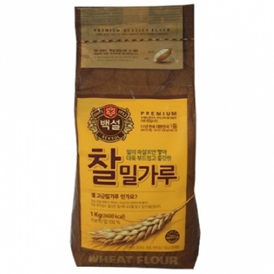CJ제일제당 백설 찰밀가루 1kg[10개]