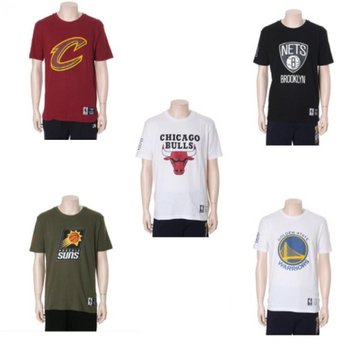 NBA 티셔츠 남여공용 레터링 라운드 반팔티_N172TS193P