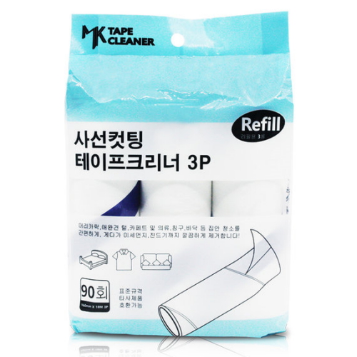 명강산업  사선컷팅 테이프클리너 리필 18m 3롤(90회)