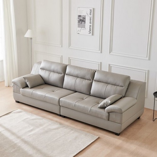 동서가구 제라 천연가죽 소파 4인용