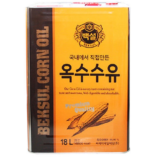 백설 옥수수유 18L