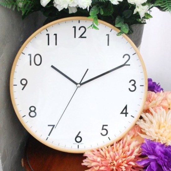 스위트하트  무소음모던심플우드벽시계320 화이트