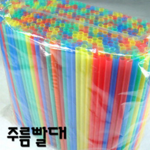 대원피앤피  칼라 일자빨대 24cm