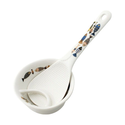 포스아트  블루피쉬 올 도자기 주걱