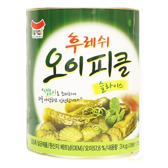 일미푸드  후레쉬 슬라이스 오이피클 슬라이스 3kg