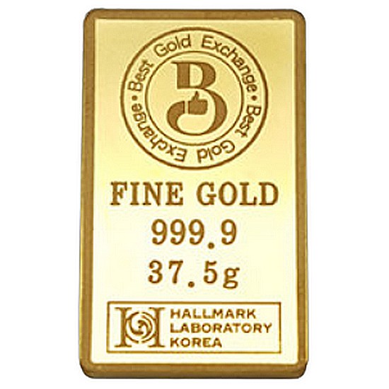 베스트금거래소  순금 프레스 골드바 37.5g