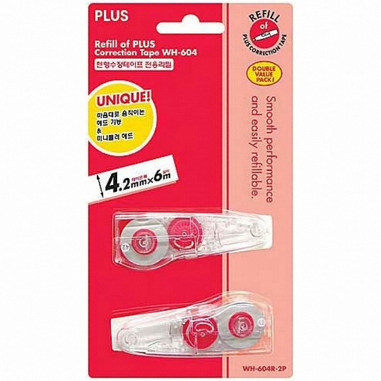 플러스  수정테이프 리필 WH-604R