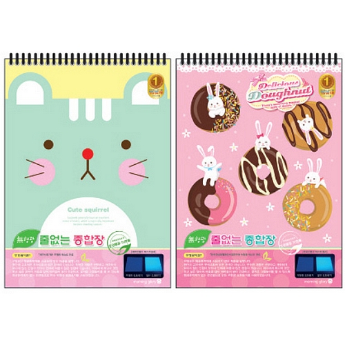 모닝글로리  2000 줄없는 종합장 여 무선