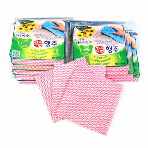 유한그린텍 곰 항균행주 3P-10개 총30매  부직포 천연