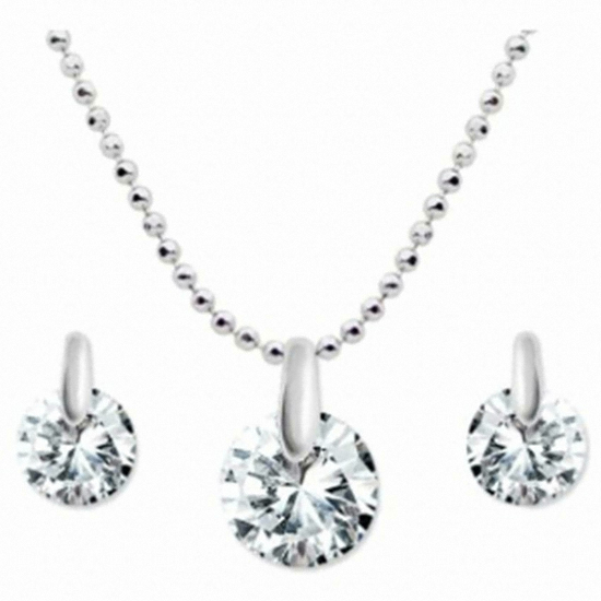 타뮤즈 14K 화이트골드 누드큐3 세트_ws518p (귀걸이+펜던트)