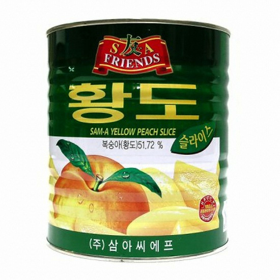 삼아씨에프  황도 슬라이스 2.96kg