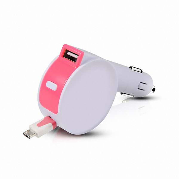 이지넷유비쿼터스  2포트 USB 차량용 충전기 릴타입 NEXT-1402CHB