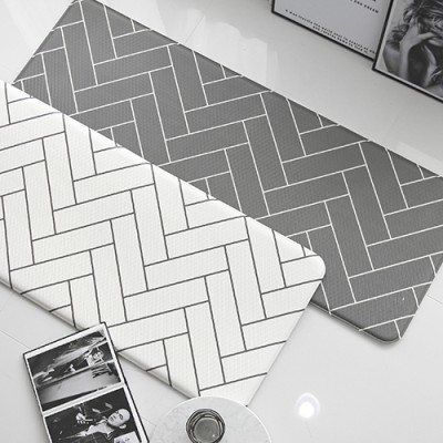 데코뷰  모던 헤링본 양면쿠션 주방매트 120x45cm