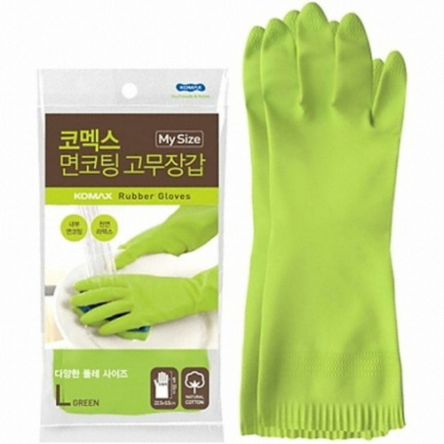 코멕스  면코팅 고무장갑 그린 (대)