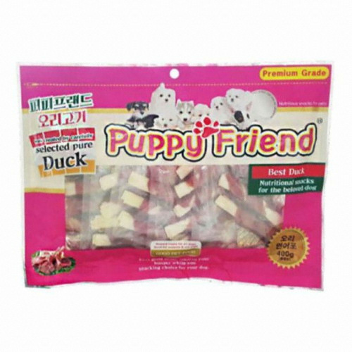 퍼피프렌드 오리 연어포 400g