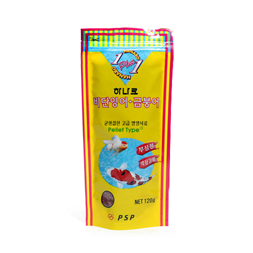 부산사료  일급수  PSP 하나로 비단잉어/금붕어 120g/열대어 물고기 관상어 난주 붕어 테트라 먹이 사료
