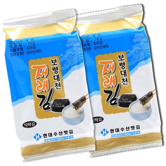 현대수산맛김  조미구이 재래 식탁김 12g