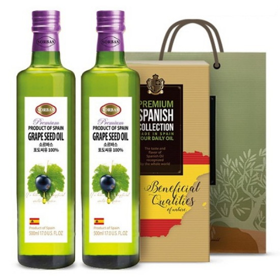 소르바스 포도씨유 500ml x 2병 선물세트