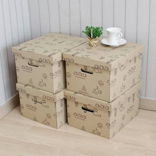 올리빙  2  커피프린트 트렁크 종이정리함 4종