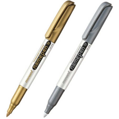 모나미  굵은 글씨용 금은색 네임펜M