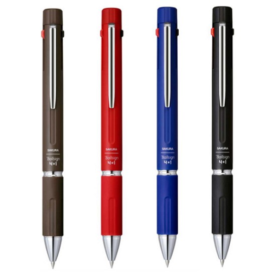 사쿠라  볼사인노크멀티펜0.4mm수성젤펜 4색+샤프