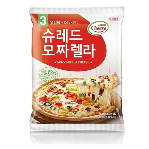 서울우유  슈레드 피자치즈 멀티팩 300g