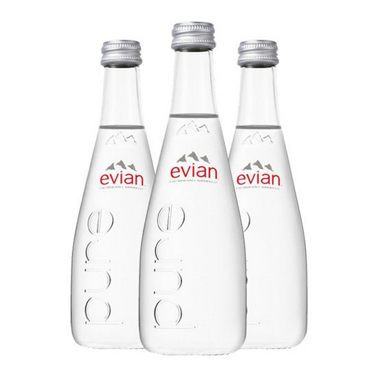 에비앙 생수 글라스 750ml