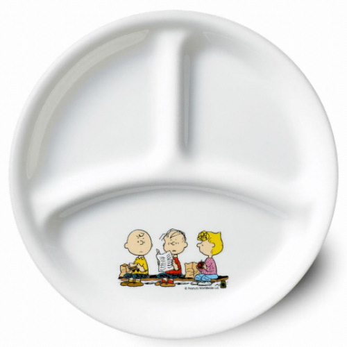 코렐 스누피더홈 삼절접시 소