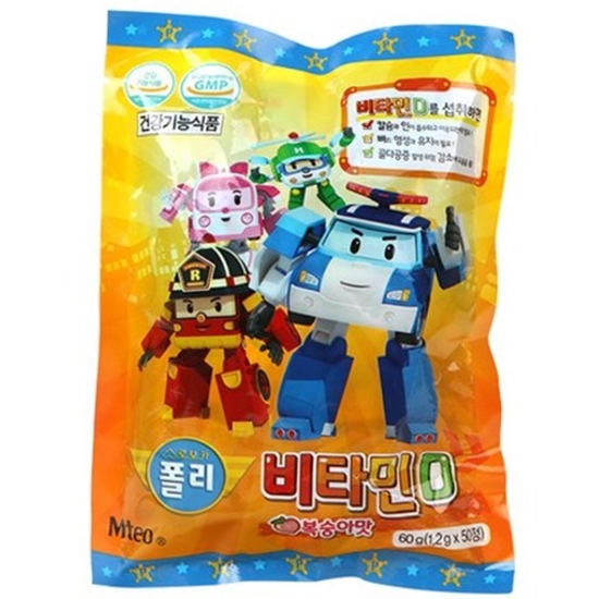 남양F&B 로보카폴리 비타민D 복숭아맛 50정