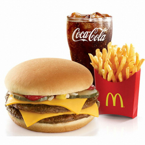 맥도날드 더블 치즈버거 세트