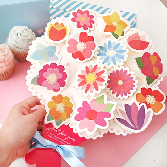 투영  Big 꽃다발 롤링 편지지 ver.2