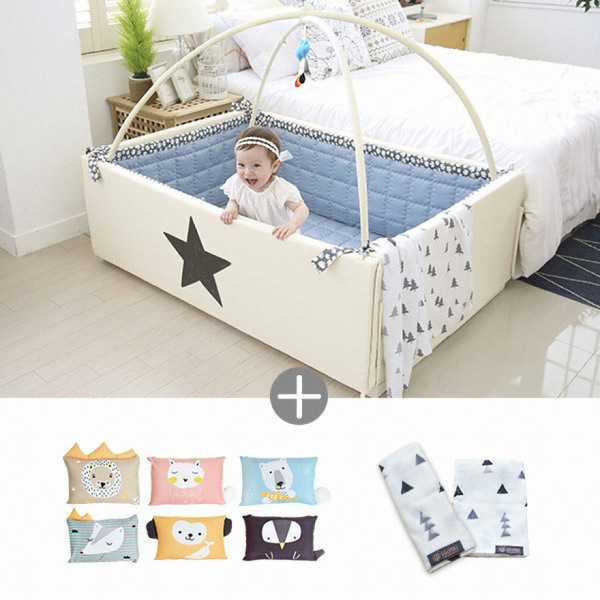 꿈비 럭키스타 변신 범퍼침대+순면패드