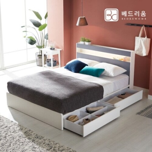 베드리움 시그널 서랍 LED침대 SS