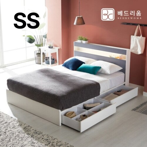 베드리움 시그널 서랍 LED침대 SS