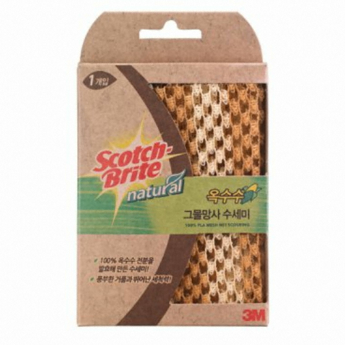 3M 스카치브라이트 내츄럴 옥수수 그물망사 수세미