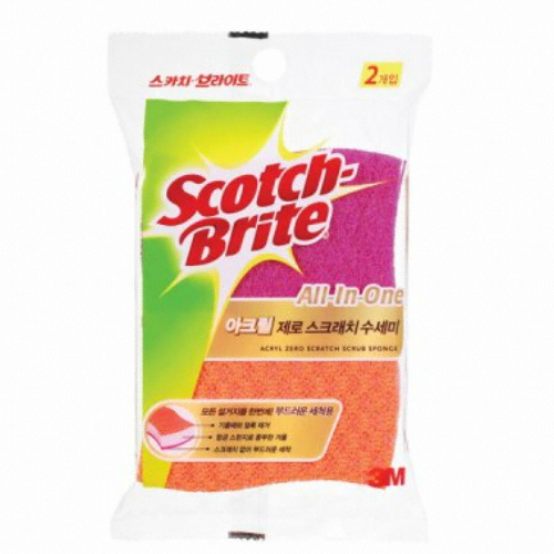 3M 스카치브라이트 올인원 아크릴 제로스크래치 수세미