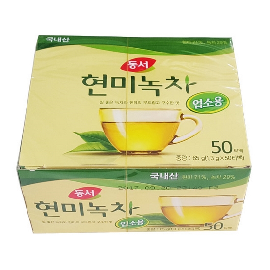 동서식품  현미녹차 업소용 티백 1.3g 50티백