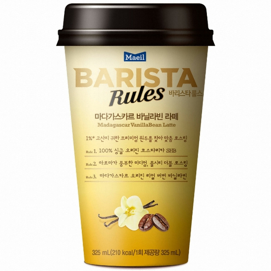 매일유업 바리스타룰스 마다가스카르 바닐라빈 라떼 325ml