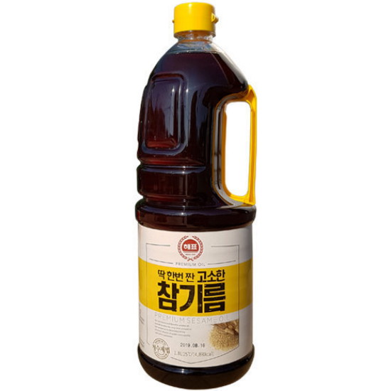 해표 딱 한번 짠 고소한 참기름 1.8L