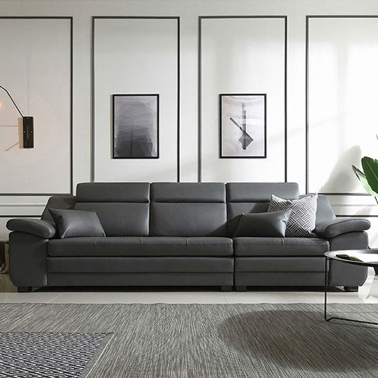 삼익가구 버나드 천연가죽 소파 4인용