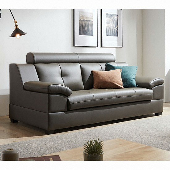 동서가구 스카온 구스다운 라텍스 천연가죽 소파 3인용