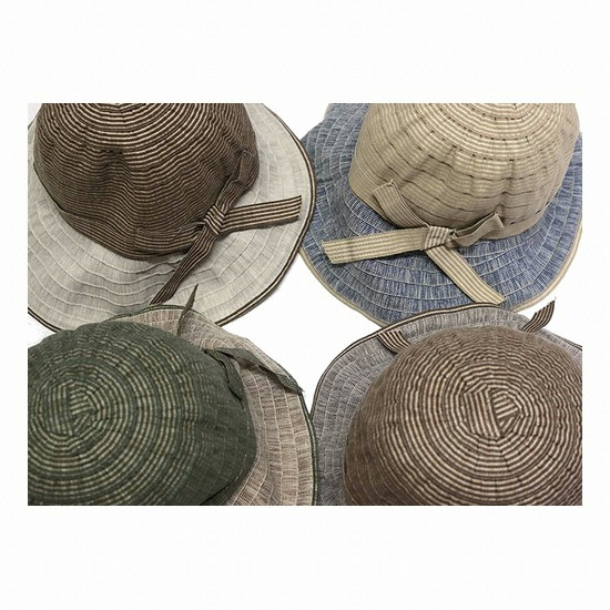 제이크로우  투톤 리본장식 와이어 챙모자 JCC18S-TWRIC04