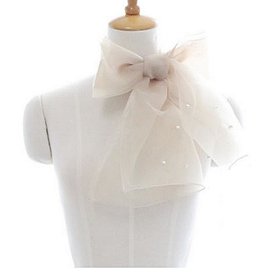 블루피오레 여성 진주 빅 쉬폰 스카프_AF3471