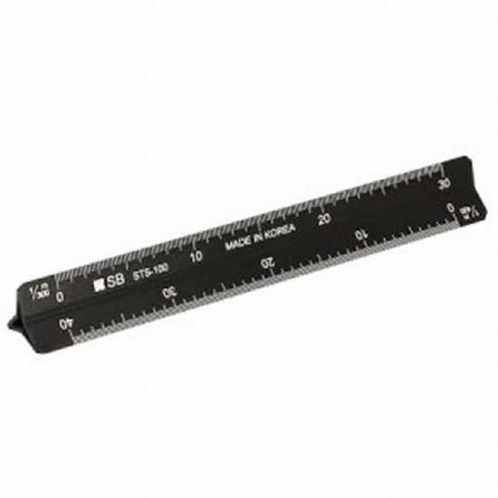 에스비  SB 알루미늄 삼각스케일 10cm