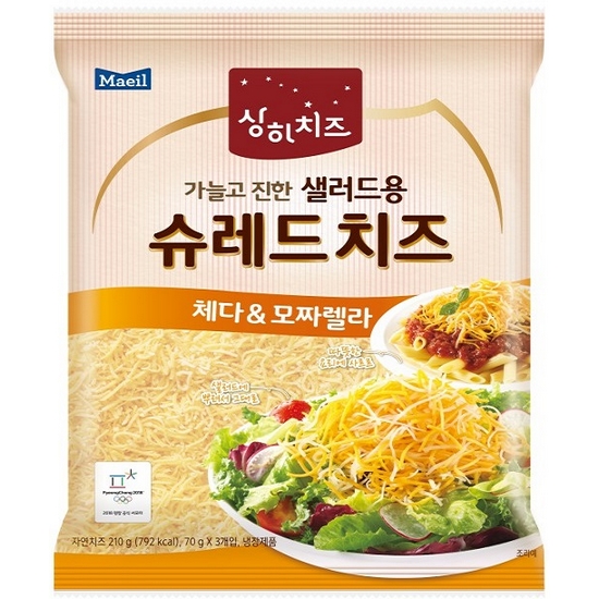 매일유업  상하치즈 샐러드용 슈레드 치즈 체다 & 모짜렐라 210g
